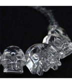 Clear Multi Skull Beaded Necklace - Unique Vintage - Womens, ACCESSORIES, JEWELRY
