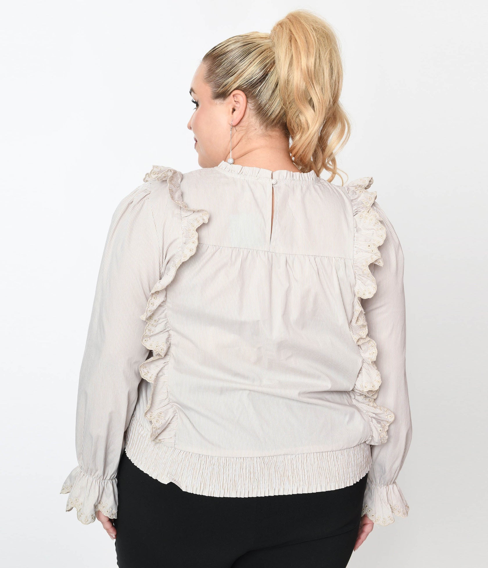 Frosty Floral Scallop Ruffle Float, Blue main image 1