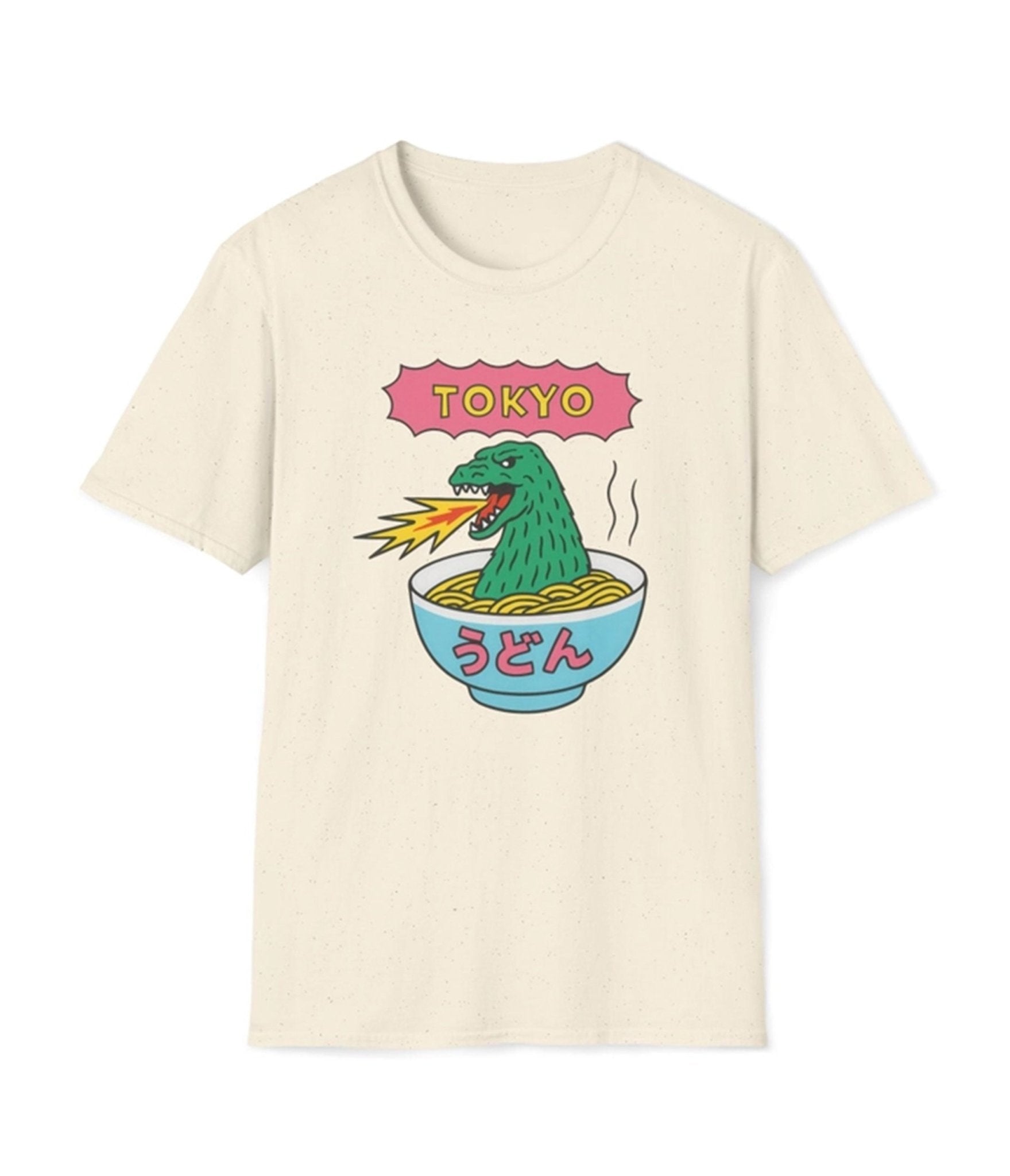 Cream Tokyo Ramen Monster Graphic Tee - Unique Vintage - Womens, GRAPHIC TEES, TEES