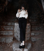 Cream Willow Bow Blouse - Unique Vintage - Womens, TOPS, KNIT TOPS