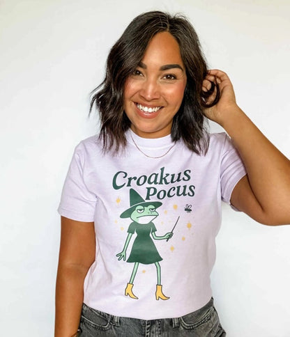 Croakus Pocus Unisex Graphic Tee - Unique Vintage - Womens, GRAPHIC TEES, TEES
