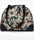 Cryptids & Mythological Creatures Bowler Bag - Unique Vintage - Womens, ACCESSORIES, HANDBAGS