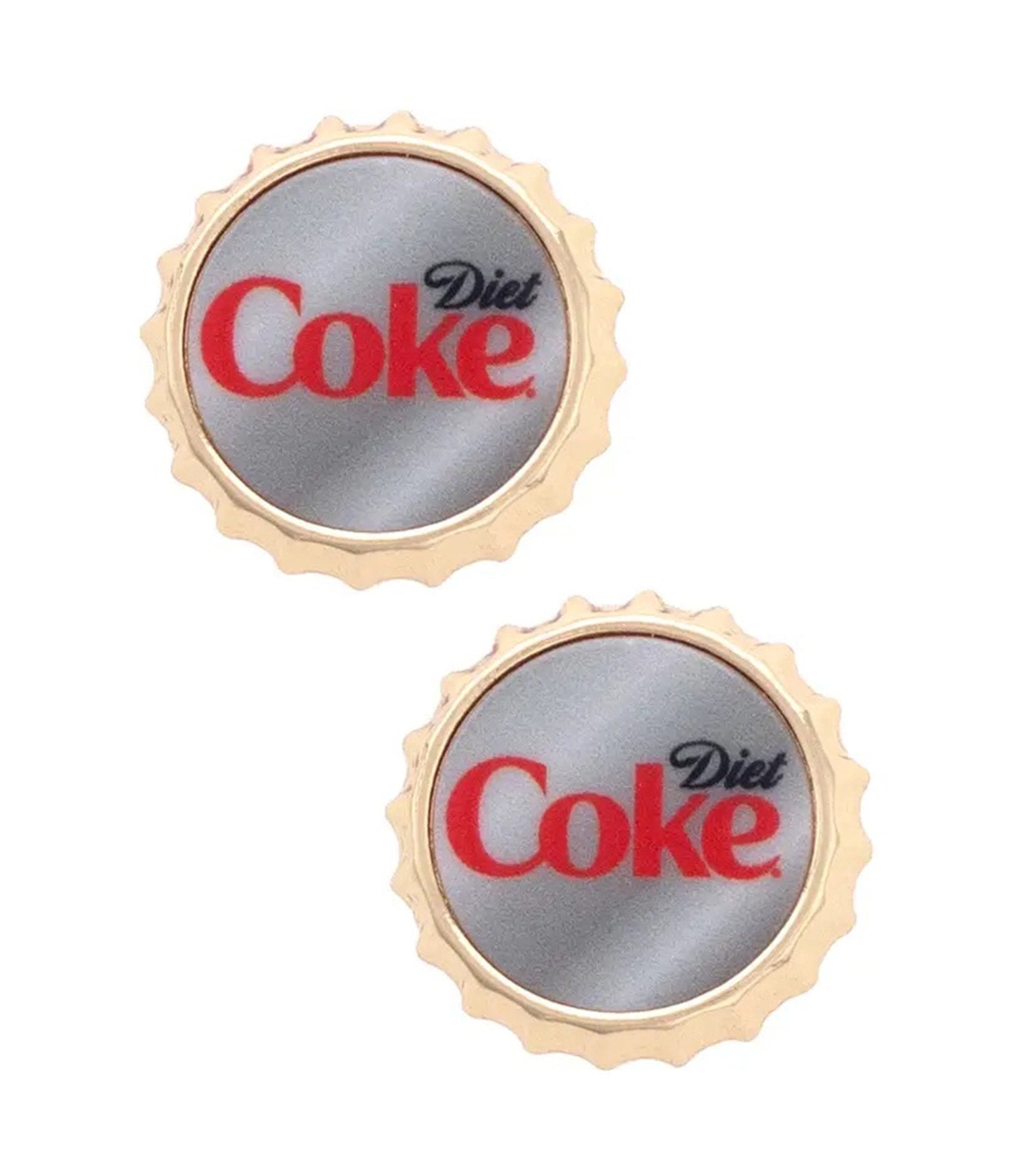 Diet Coke Bottle Cap Earrings - Unique Vintage - Womens, ACCESSORIES, GIFTS/HOME