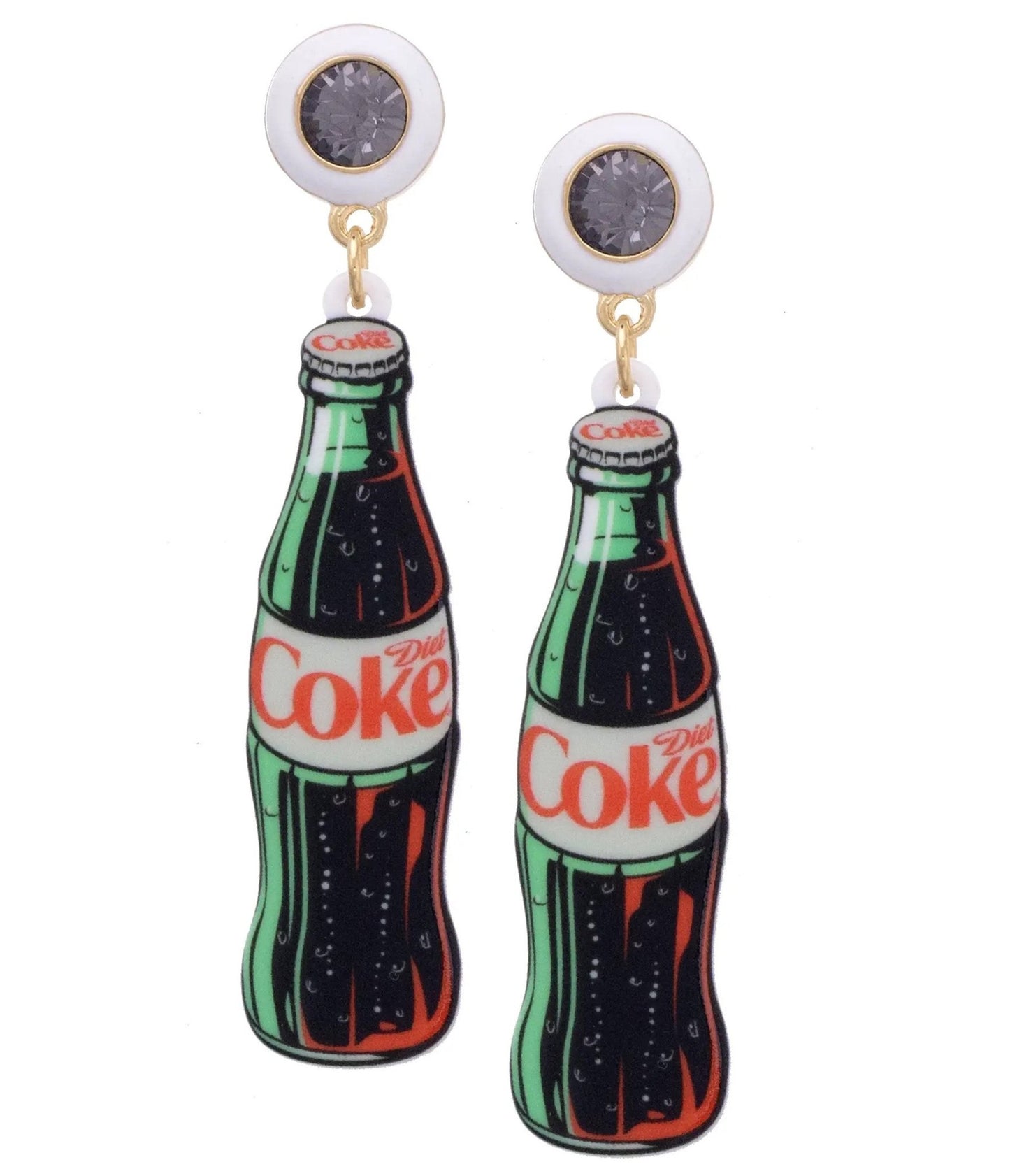 Diet Coke Bottle Earrings - Unique Vintage - Womens, ACCESSORIES, JEWELRY
