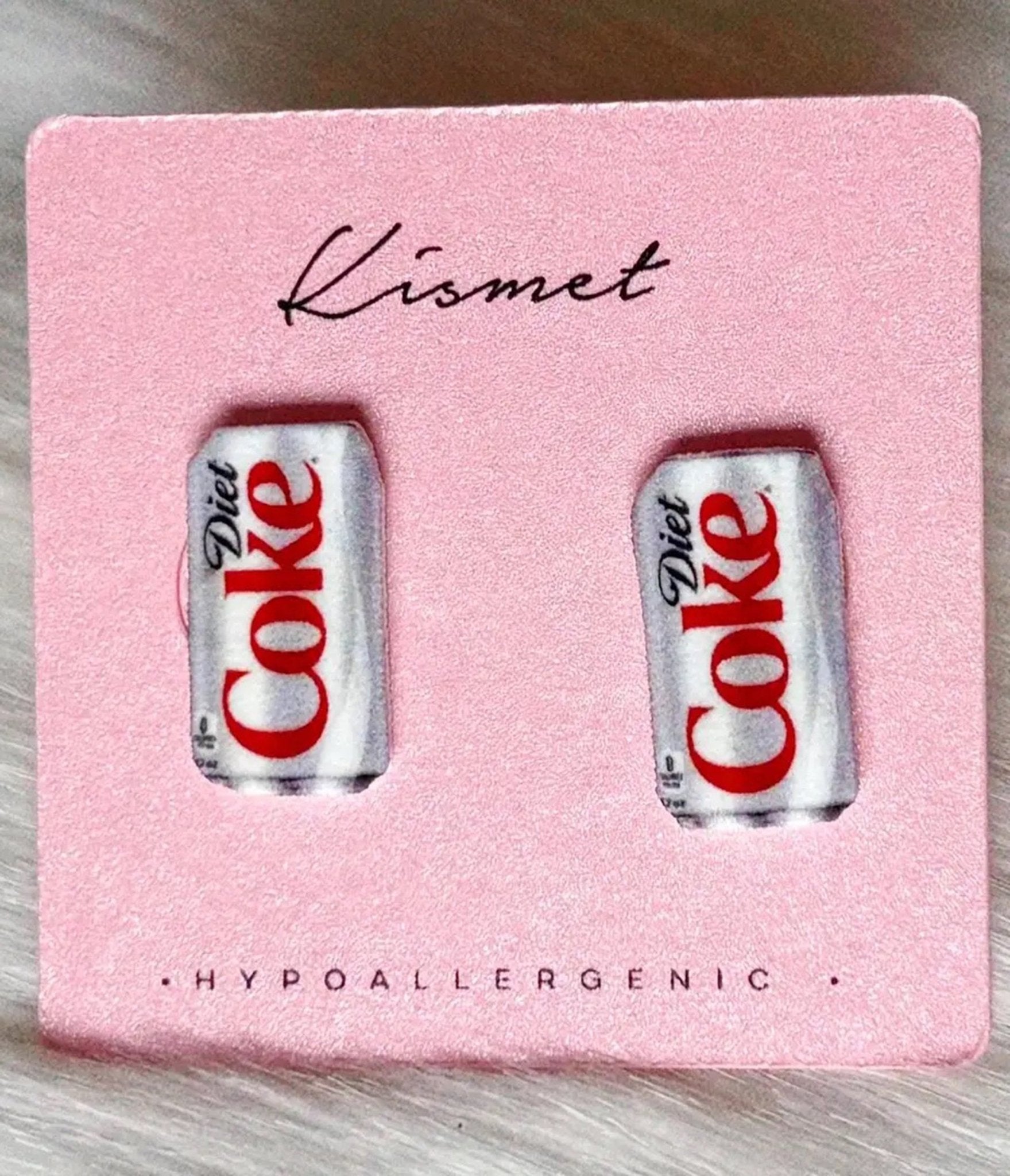 Diet Coke Girlie Stud Earrings - Unique Vintage - Womens, ACCESSORIES, JEWELRY