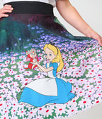 Disney Alice In Wonderland Collection By Unique Vintage Plus Size Alice In Daisies Vivian Swing Skirt - Unique Vintage - Womens, BOTTOMS, SKIRTS