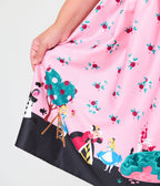 Disney Alice In Wonderland Collection By Unique Vintage Plus Size Pink Queen of Hearts Sweetheart Swing Dress - Unique Vintage - Womens, DRESSES, SWING