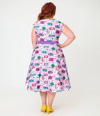 Disney Alice In Wonderland Collection By Unique Vintage Plus Size Wonderland Map Hedda Swing Dress - Unique Vintage - Womens, DRESSES, SWING