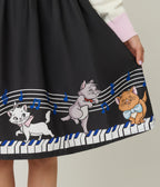 Disney Aristocats Collection by Unique Vintage Aristocats Piano Border Suspender Swing Skirt - Unique Vintage - Womens, BOTTOMS, SKIRTS