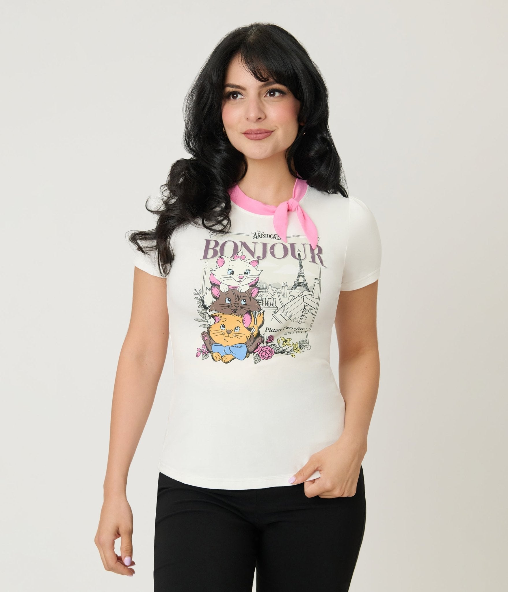 Disney Aristocats Collection by Unique Vintage Bonjour Sweetie Pie Knit Top - Unique Vintage - Womens, TOPS, KNIT TOPS