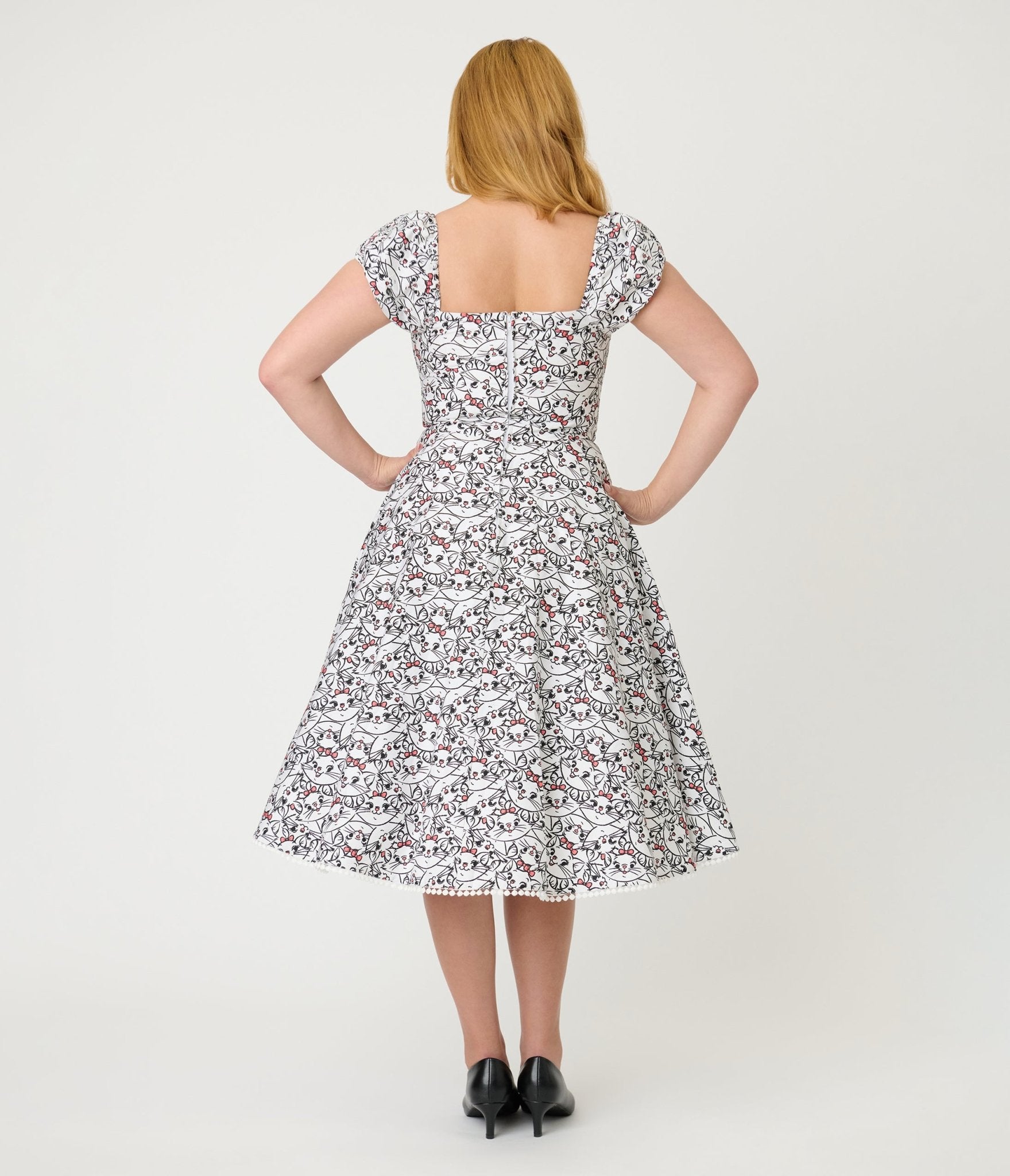 Disney Aristocats Collection by Unique Vintage Disney Marie All Over Print Swing Dress - Unique Vintage - Womens, DRESSES, SWING
