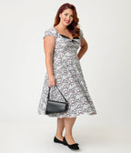 Disney Aristocats Collection by Unique Vintage Disney Plus Size Marie All Over Print Swing Dress - Unique Vintage - Womens, DRESSES, SWING