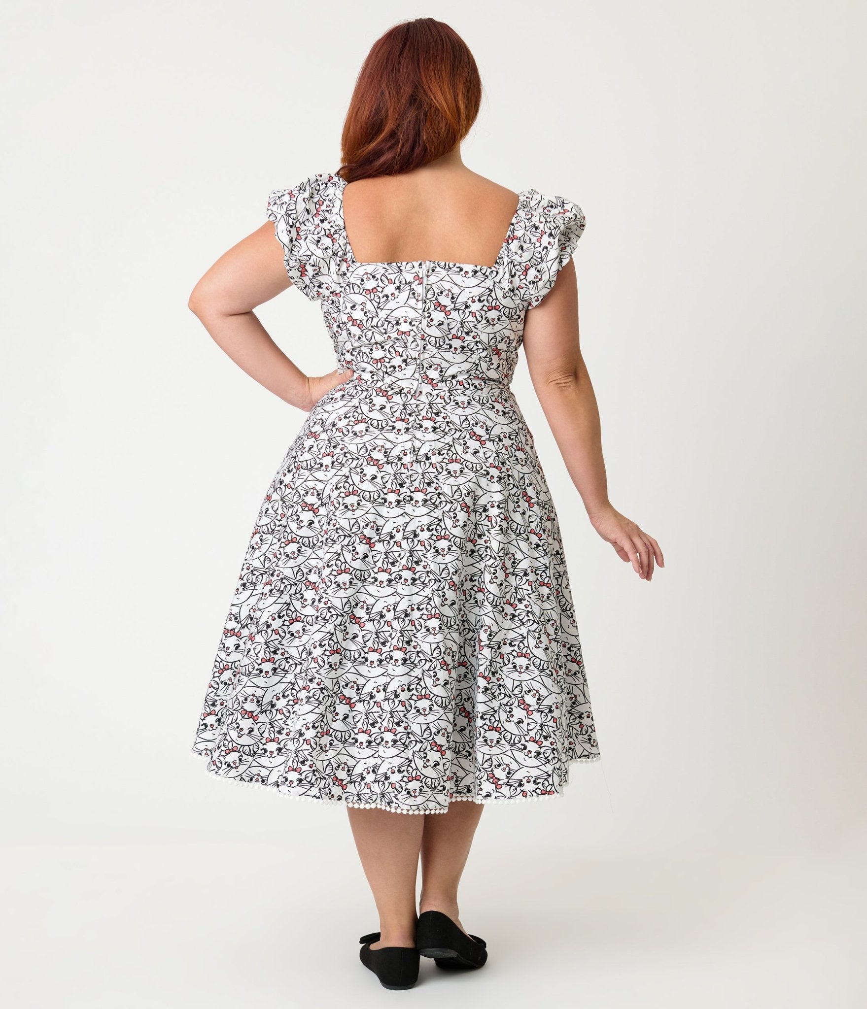 Disney Aristocats Collection by Unique Vintage Disney Plus Size Marie All Over Print Swing Dress - Unique Vintage - Womens, DRESSES, SWING