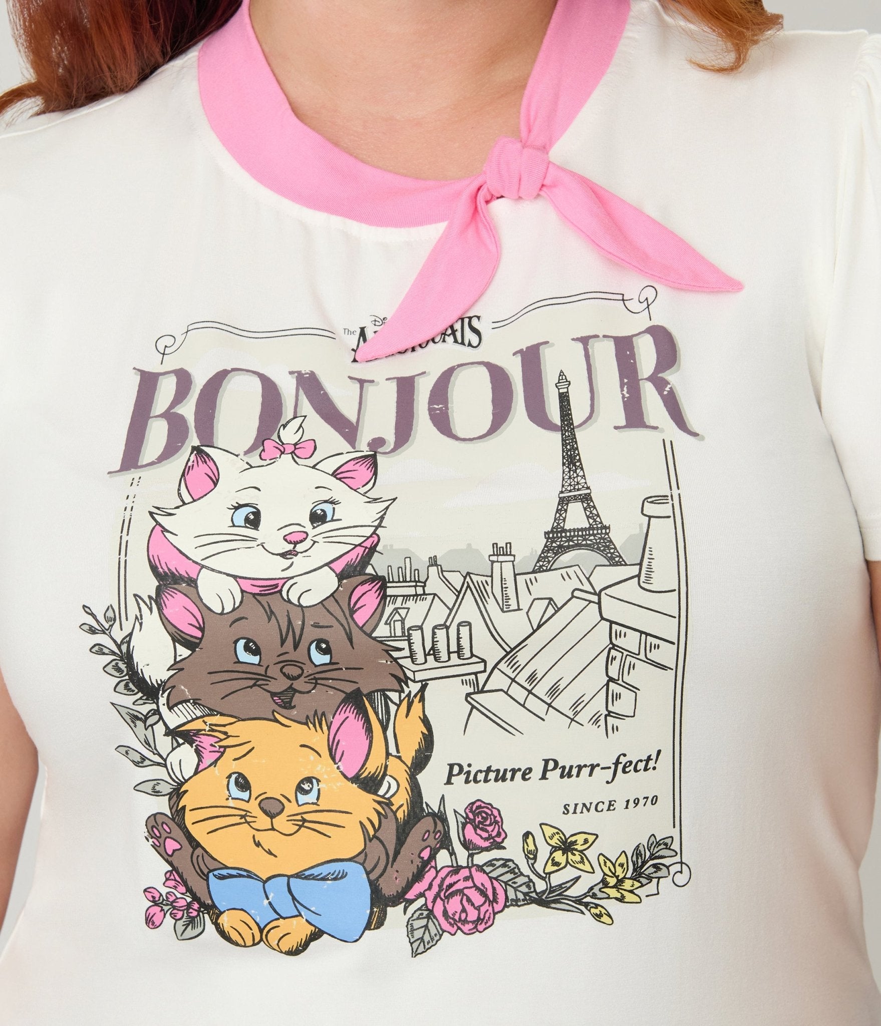 Disney Aristocats Collection by Unique Vintage Plus Size Bonjour Sweetie Pie Knit Top - Unique Vintage - Womens, TOPS, KNIT TOPS