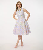 Disney Bambi Collection by Unique Vintage Lavender Spring Plaid Darlene Swing Dress - Unique Vintage - Womens, DRESSES, SWING