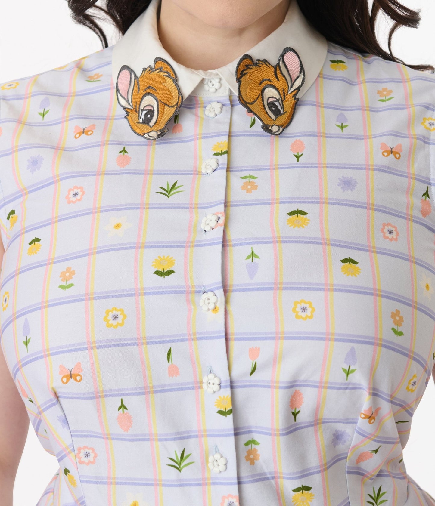Disney Bambi Collection by Unique Vintage Plus Lavender Spring Plaid Darlene Swing Dress - Unique Vintage - Womens, DRESSES