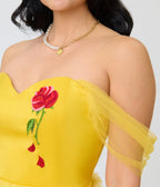 Disney Beauty & the Beast Collection by Unique Vintage Yellow Mesh Tulle Belle Swing Dress - Unique Vintage - Womens, DRESSES, PROM AND SPECIAL OCCASION