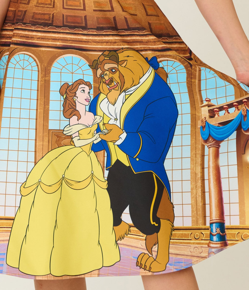 Disney Beauty & the Beast x Unique Vintage Ballroom Vivian Swing Skirt - Unique Vintage - Womens, BOTTOMS, SKIRTS