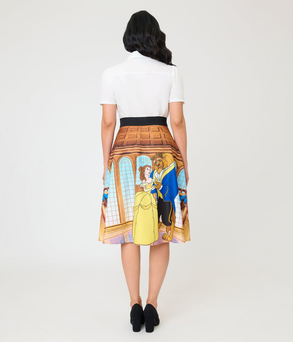 Disney Beauty & the Beast x Unique Vintage Ballroom Vivian Swing Skirt - Unique Vintage - Womens, BOTTOMS, SKIRTS