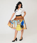Disney Beauty & the Beast x Unique Vintage Ballroom Vivian Swing Skirt - Unique Vintage - Womens, BOTTOMS, SKIRTS
