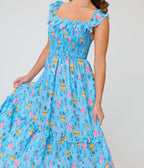 Disney Beauty & the Beast x Unique Vintage Blue Belle Midi Dress - Unique Vintage - Womens, DRESSES, MIDI