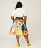 Disney Beauty & the Beast x Unique Vintage Plus Size Ballroom Vivian Swing Skirt - Unique Vintage - Womens, BOTTOMS, SKIRTS