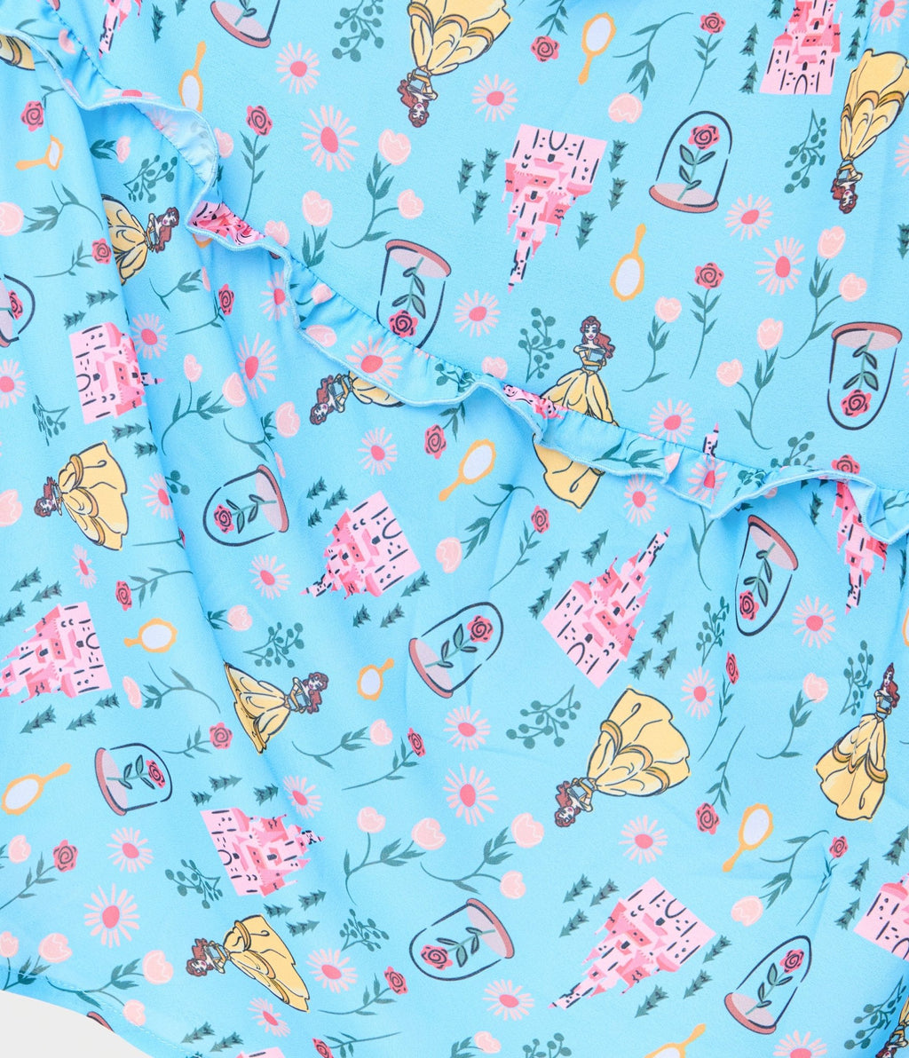 Disney Beauty & the Beast x Unique Vintage Plus Size Blue Belle Midi Dress - Unique Vintage - Womens, DRESSES, MIDI