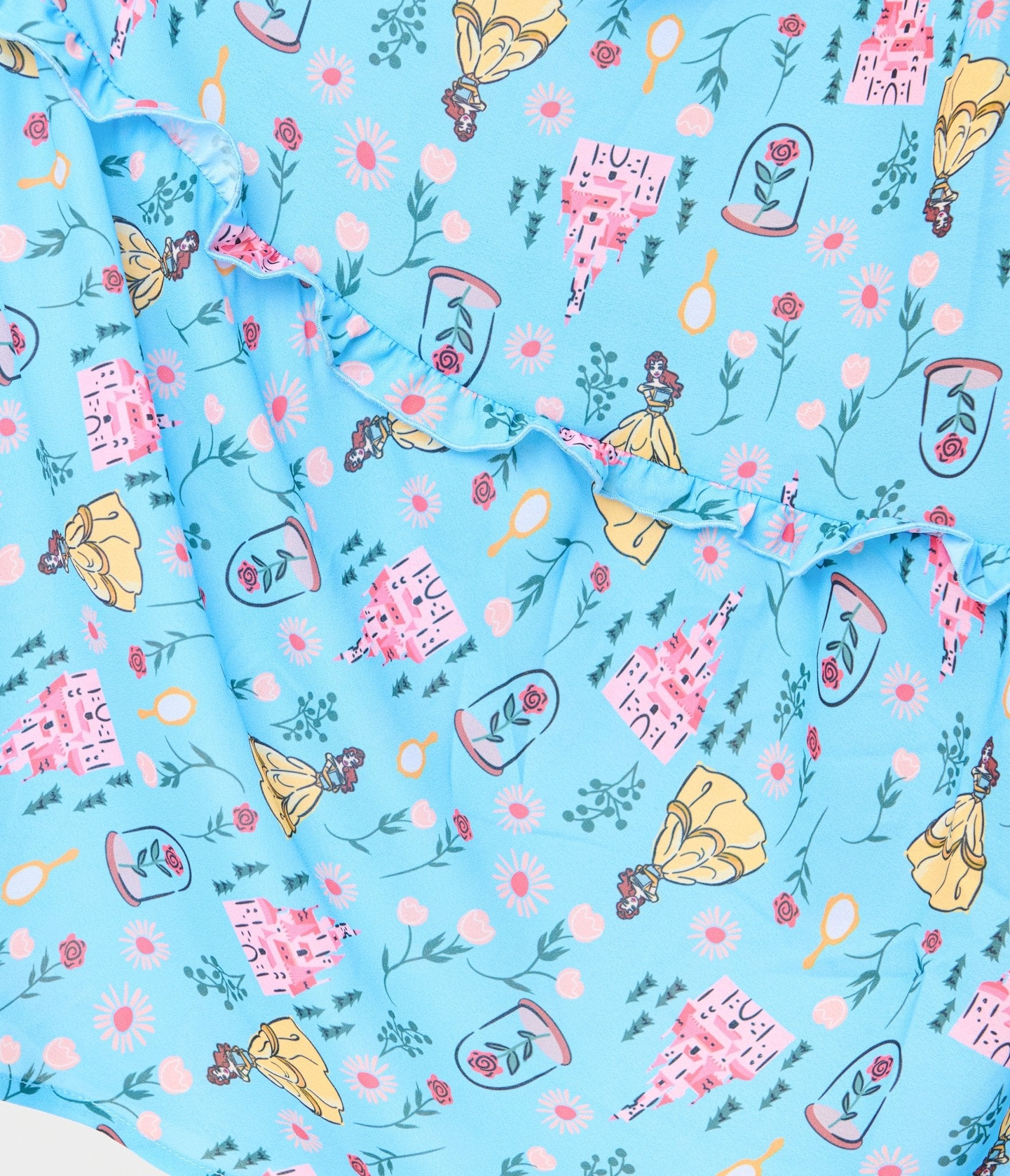 Disney Beauty & the Beast x Unique Vintage Plus Size Blue Belle Midi Dress - Unique Vintage - Womens, DRESSES, MIDI