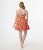 Disney Cats & Dogs Collection by Unique Vintage Orange & Cats Cotton Flare Dress - Unique Vintage Womens DRESSES, FIT & FLARE