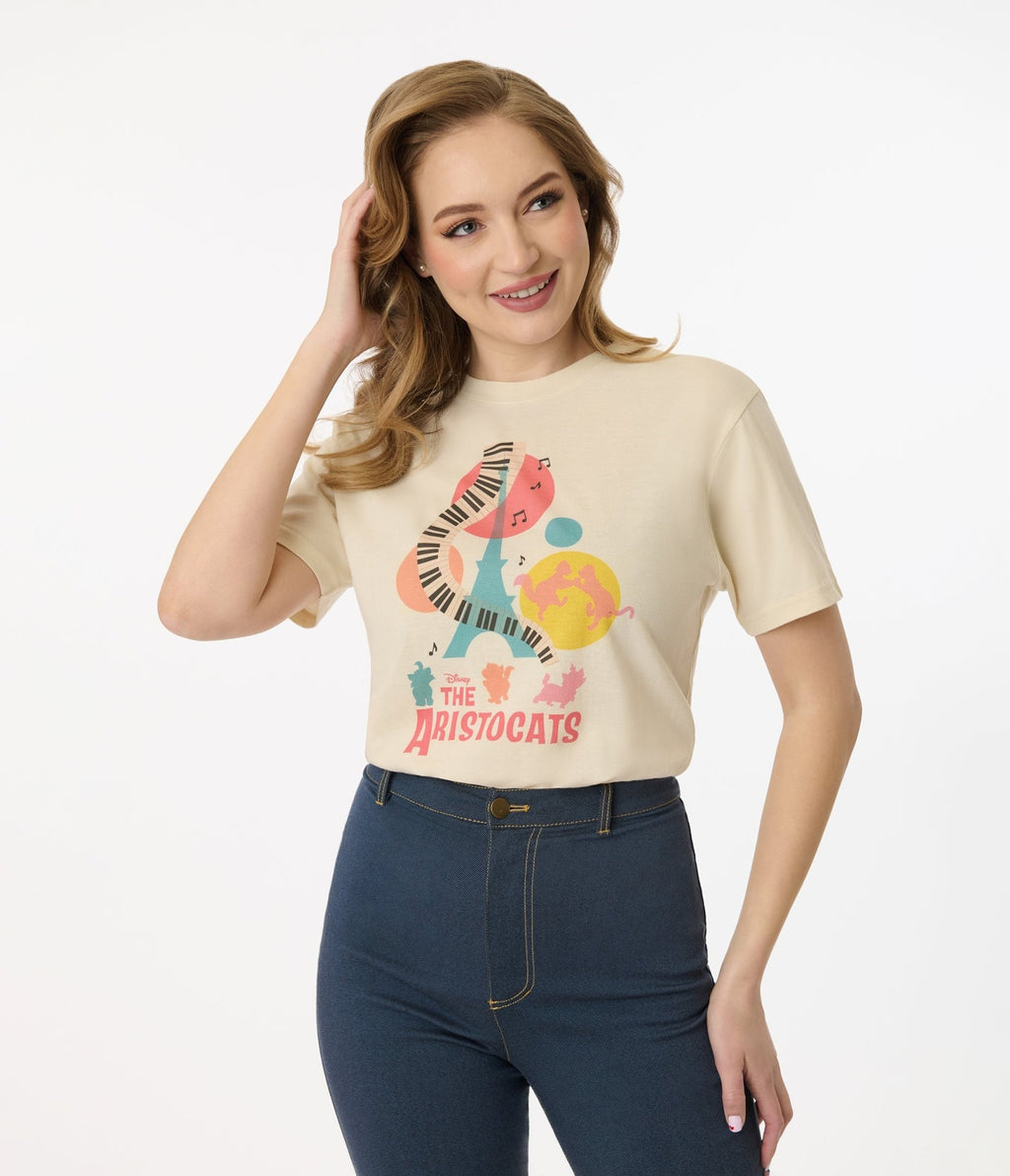 Disney Cats & Dogs Collection by Unique Vintage The Aristocats Unisex Graphic Tee - Unique Vintage - Womens, GRAPHIC TEES
