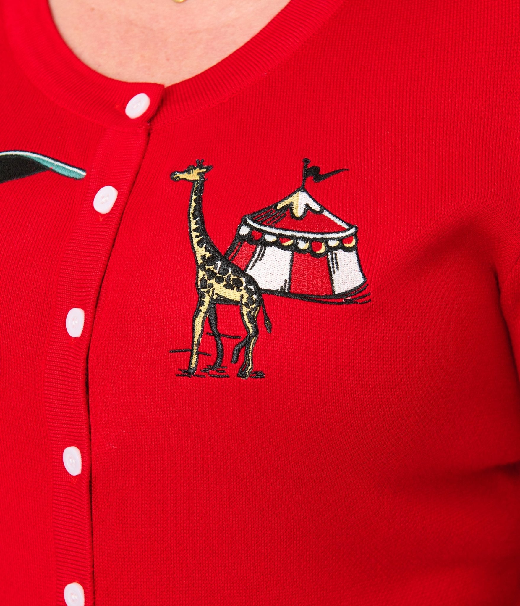 Disney Dumbo Collection by Unique Vintage Plus Size Red Circus Cardiga