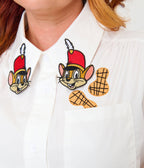 Disney Dumbo Collection by Unique Vintage Plus Size White Timothy Mouse Collar Cotton Blouse - Unique Vintage - Womens, TOPS, WOVEN TOPS