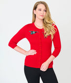Disney Dumbo Collection by Unique Vintage Red Circus Cardigan - Unique Vintage - Womens, TOPS, SWEATERS