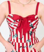 Disney Dumbo Collection by Unique Vintage Red Stripe Romper - Unique Vintage - Womens, BOTTOMS, ROMPERS AND JUMPSUITS