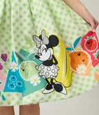 Disney Food Collection by Unique Vintage Green Gingham Mickey Fruit Salad Swing Dress - Unique Vintage - Womens, DRESSES, SWING