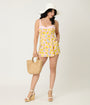 Disney Food Collection by Unique Vintage Pink Lemonade Skirted Dolly Romper