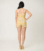 Disney Food Collection by Unique Vintage Pink Lemonade Skirted Dolly Romper - Unique Vintage - Womens, BOTTOMS, ROMPERS AND JUMPSUITS