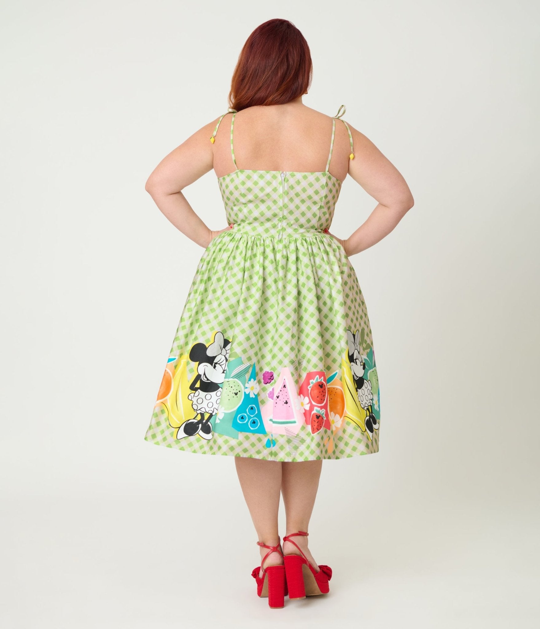 Disney Food Collection by Unique Vintage Plus Size Green Gingham Micke Disney Food Collection by Unique Vintage Plus Size Green Gingham Micke