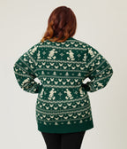 Disney Holiday Collection by Unique Vintage Plus Size Green Winter Mickey Fair Isle Cardigan - Unique Vintage - Womens, TOPS, SWEATERS