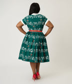 Disney Holiday Collection by Unique Vintage Plus Size Winnie The Pooh Belted Alexis Swing Dress - Unique Vintage - Womens, DRESSES, SWING