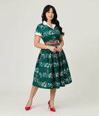 Disney Holiday Collection by Unique Vintage Winnie The Pooh Belted Alexis Swing Dress - Unique Vintage - Womens, DRESSES, SWING