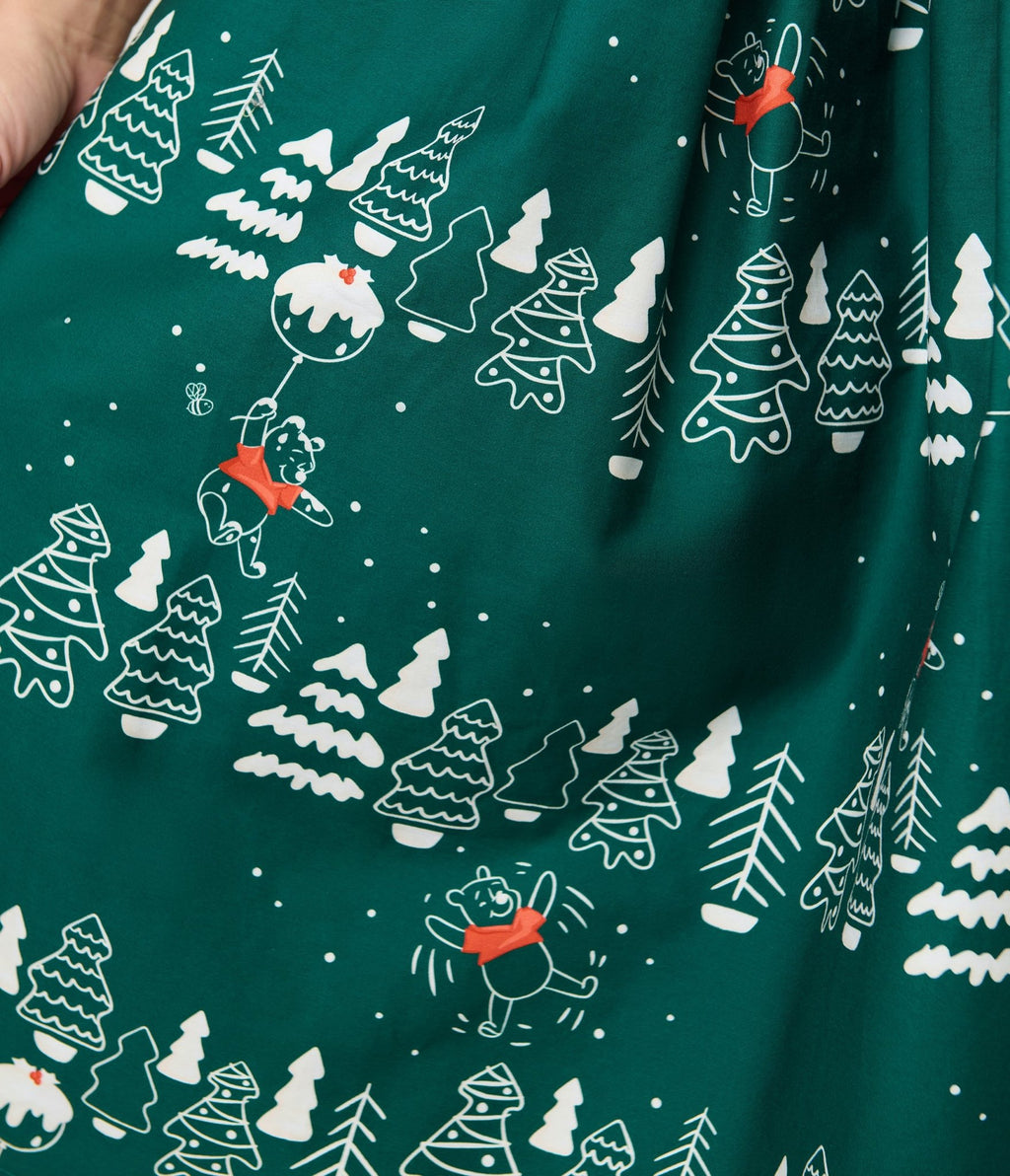 Disney Holiday Collection by Unique Vintage Winnie The Pooh Belted Alexis Swing Dress - Unique Vintage - Womens, DRESSES, SWING