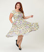 Disney Mickey & Friends Collection by Magnolia Place Plus Size Mickey Comics Swing Dress