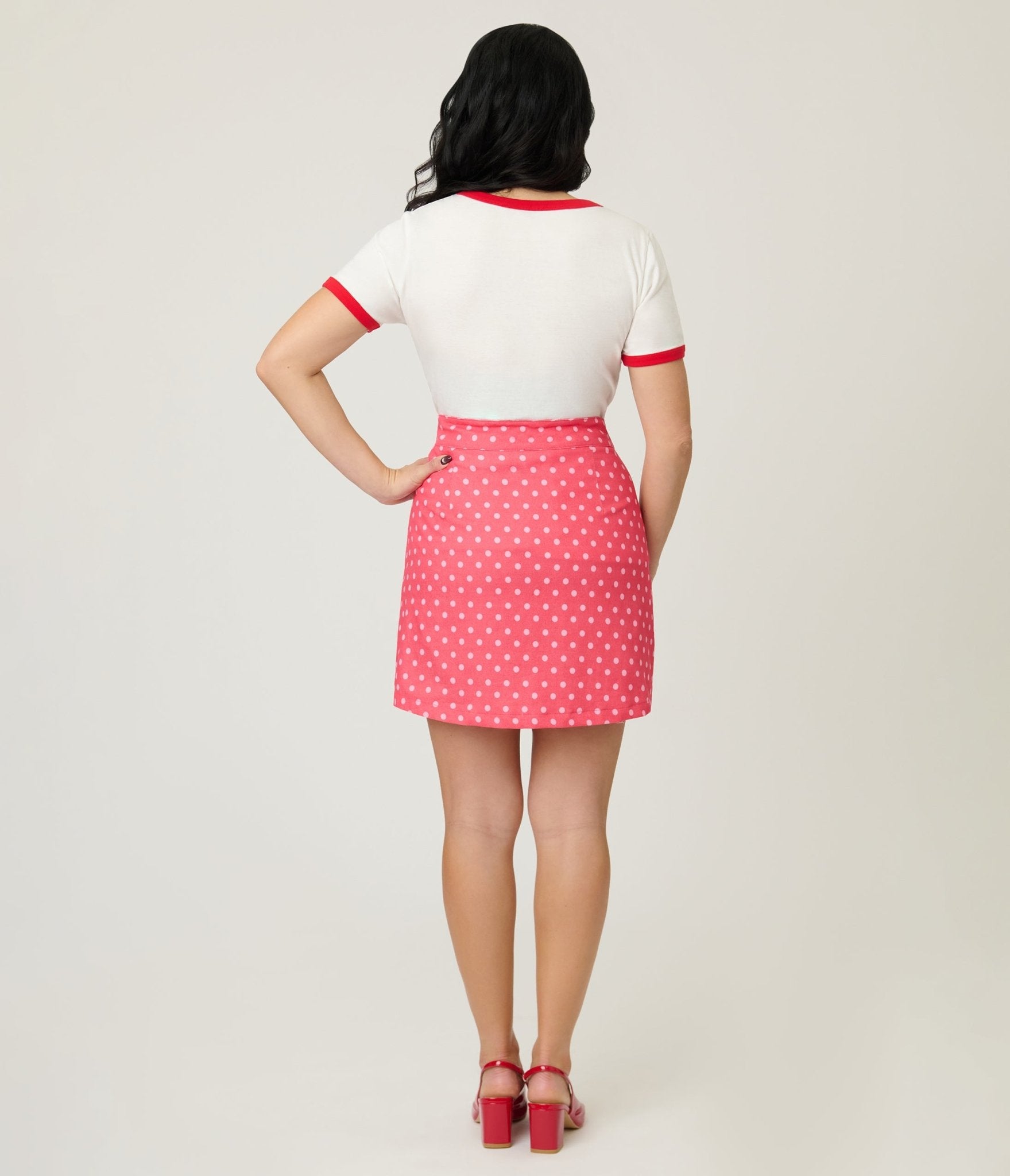 Disney Mickey & Friends Collection by Smak Parlour Minnie & Daisy Galentines Mini Skirt - Unique Vintage - Womens, BOTTOMS, SKIRTS