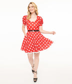 Disney Mickey & Friends Collection by Smak Parlour Red Dot Minnie Mouse Flare Dress - Unique Vintage - Womens, DRESSES, FLARE