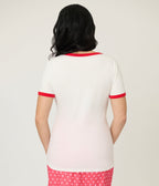 Disney Mickey & Friends Collection by Unique Vintage Bestie Vibes Unisex Ringer Graphic Tee - Unique Vintage - Womens, TOPS, KNIT TOPS