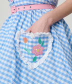 Disney Mickey & Friends Collection by Unique Vintage Blue Gingham Cotton Halter Swing Dress - Unique Vintage - Womens, DRESSES, SWING