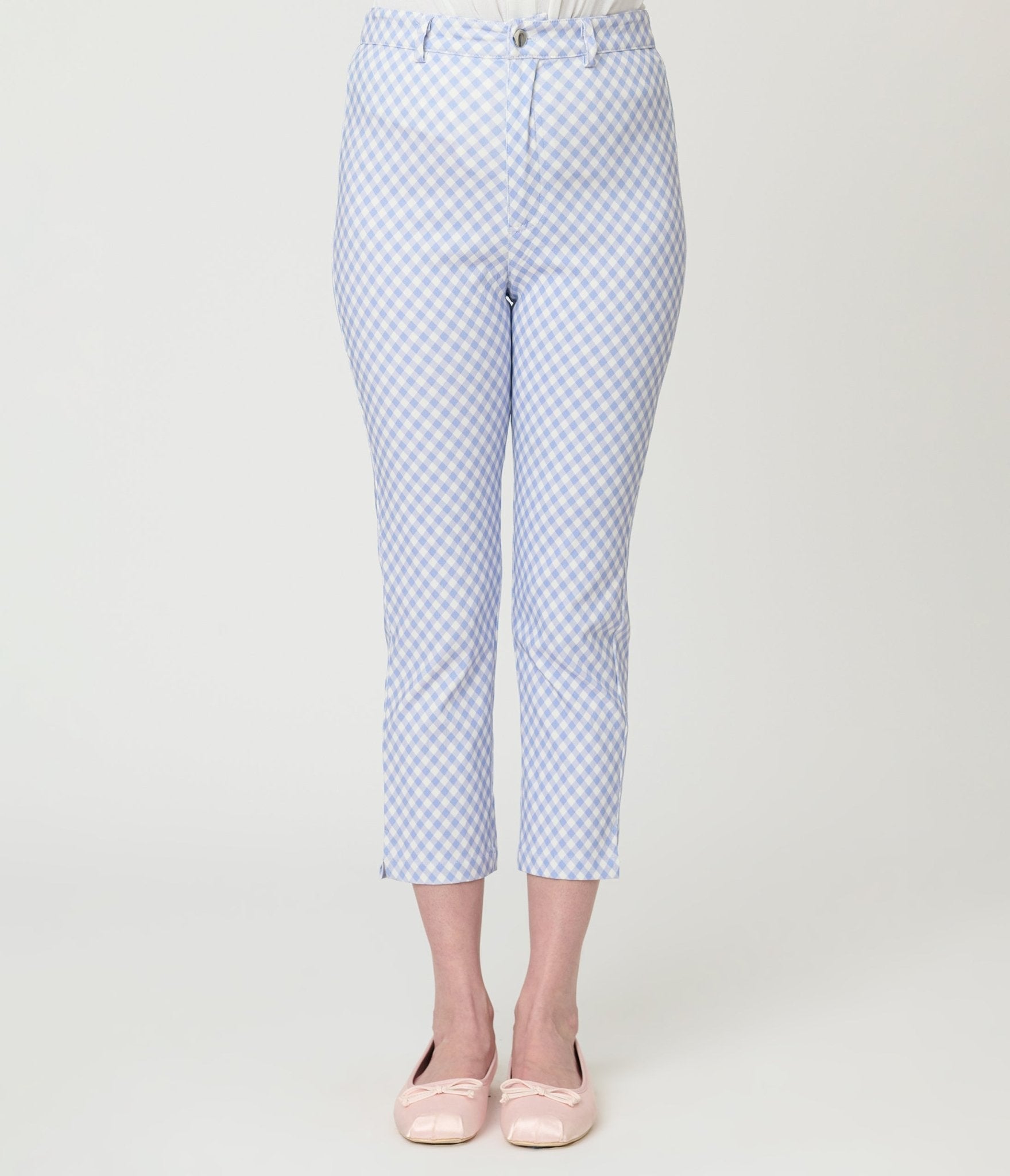 Disney Mickey & Friends Collection by Unique Vintage Blue Gingham Rachelle Capri Pants - Unique Vintage - Womens, BOTTOMS, CAPRI