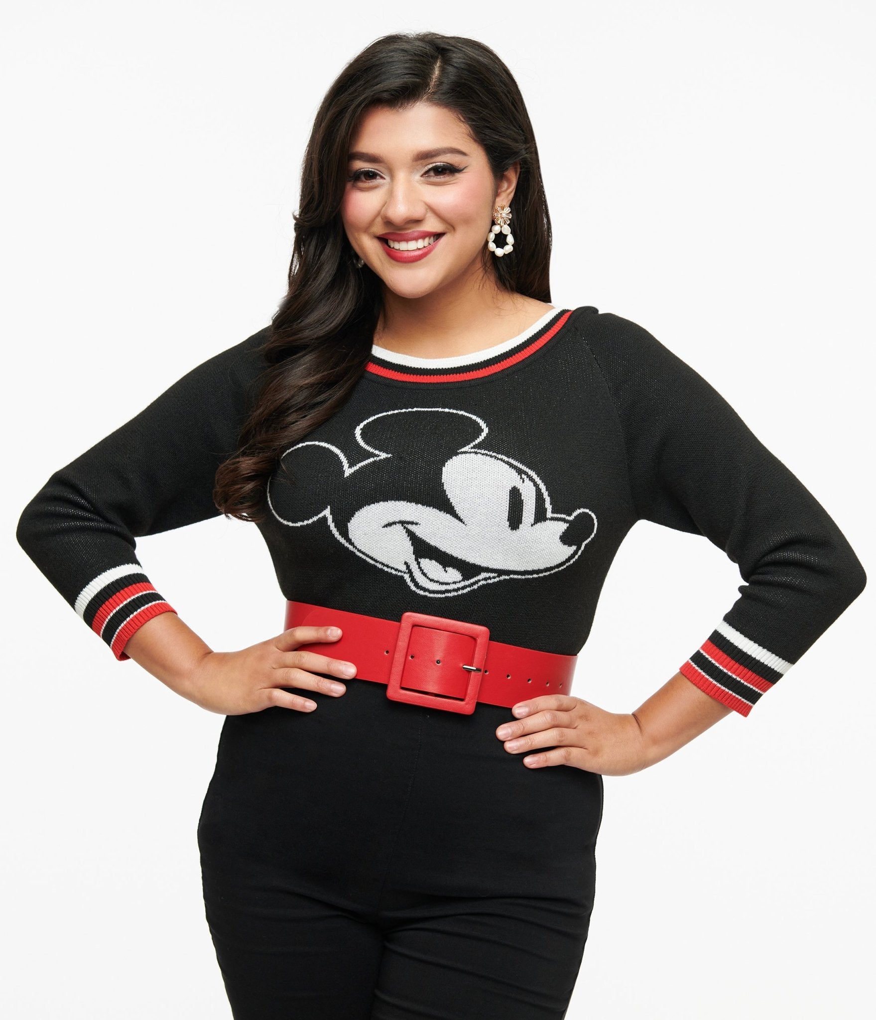 Disney Mickey & Friends Collection by Unique Vintage Classic Mickey Sweater - Unique Vintage - Womens, TOPS, SWEATERS
