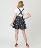 Disney Mickey & Friends Collection by Unique Vintage Mickey Face Pinafore Skirt - Unique Vintage - Womens, BOTTOMS, SKIRTS